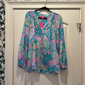 Lilly Pulitzer Elsa Top Mandevilla Baby Hip Nautic XL NWT